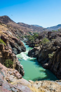 Epupa Falls on the Kunene River on the border between Angola and Namibia, Namibia Epupa Falls on the Kunene River on the border between Angola and Namibia, Namibia